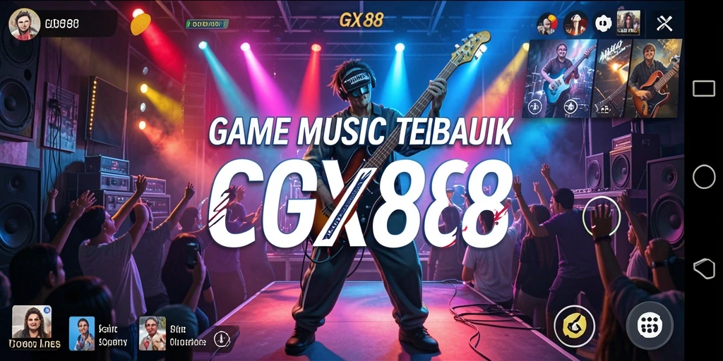 Tampilan gameplay GX88 yang seru dengan musik mengalun dan efek visual.