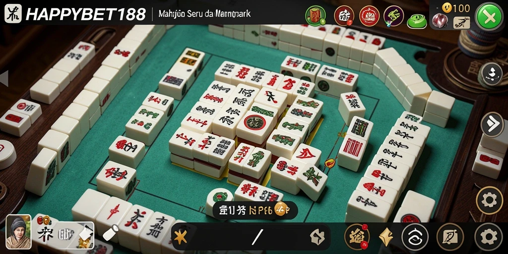 Tampilan menarik dari gameplay Mahjong di HAPPYBET188.