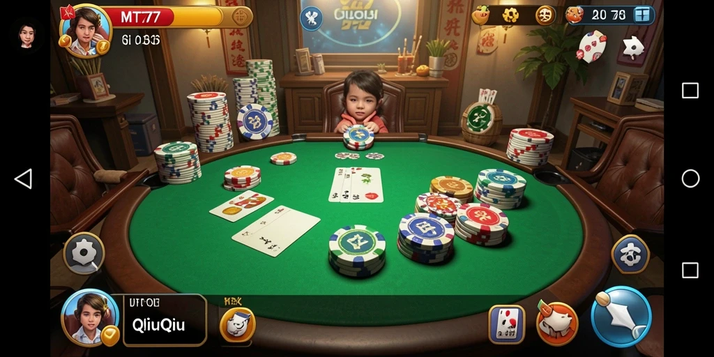 Screenshot gameplay QiuQiu yang seru dengan fitur menarik.