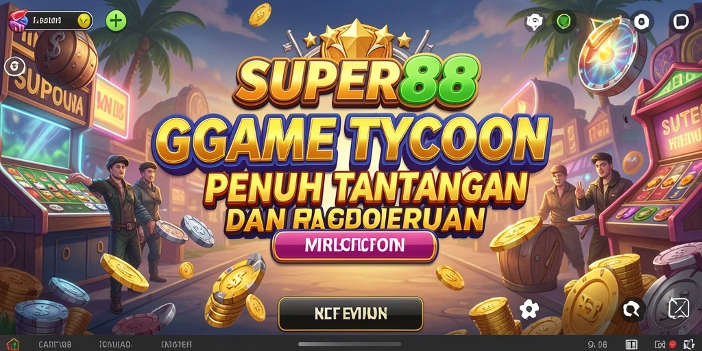 Screenshot utama SUPER88 yang menampilkan gameplay Tycoon yang seru.
