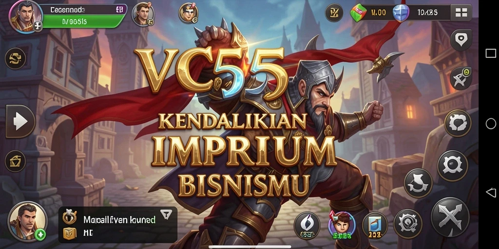 Tampilan gameplay VC55 yang mendorong kreativitas bisnis.