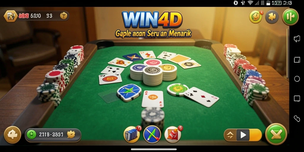 Gameplay seru dari aplikasi Gaple WIN4D yang interaktif.